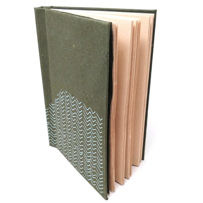 Olive green hardbound book