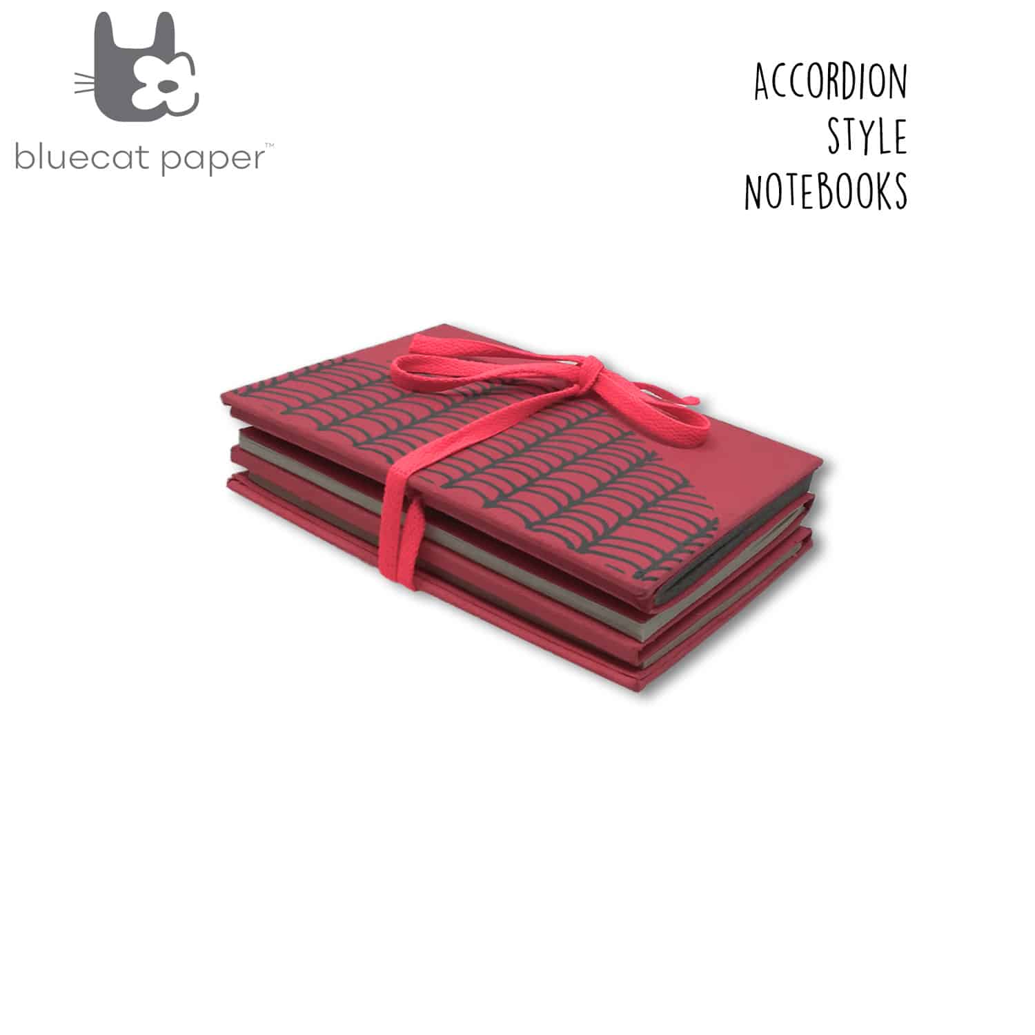Red accordion style journal